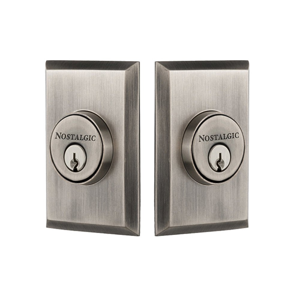 Double Cylinder Deadbolt in Antique Pewter