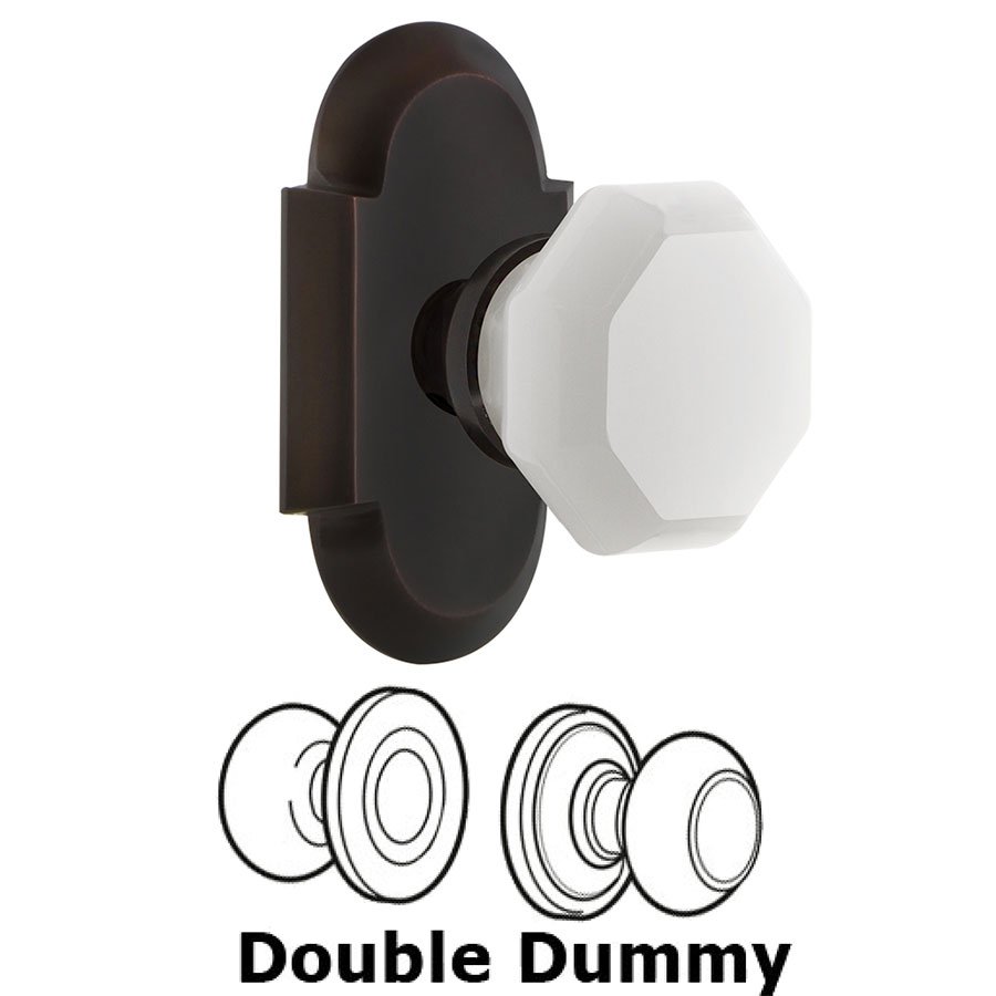Double Dummy - Cottage Plate with Waldorf White Milk Glass Knob in Timeless Bronze