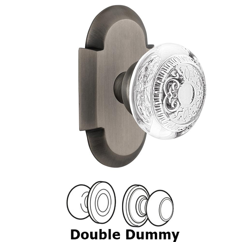 Double Dummy - Cottage Plate With Crystal Egg & Dart Knob in Antique Pewter