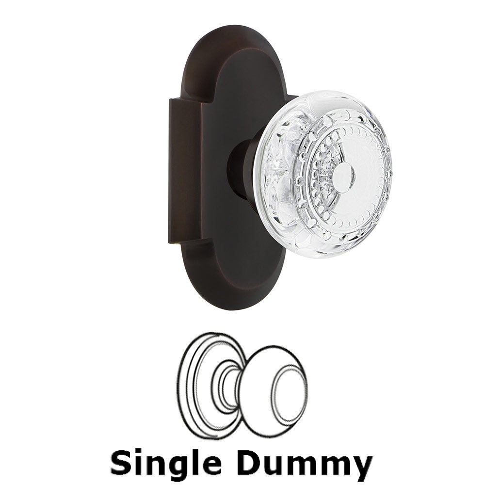 Single Dummy - Cottage Plate With Crystal Meadows Knob in Timeless Bronze