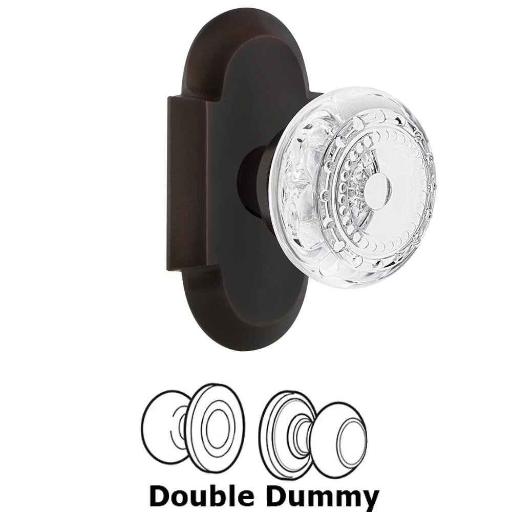 Double Dummy - Cottage Plate With Crystal Meadows Knob in Timeless Bronze