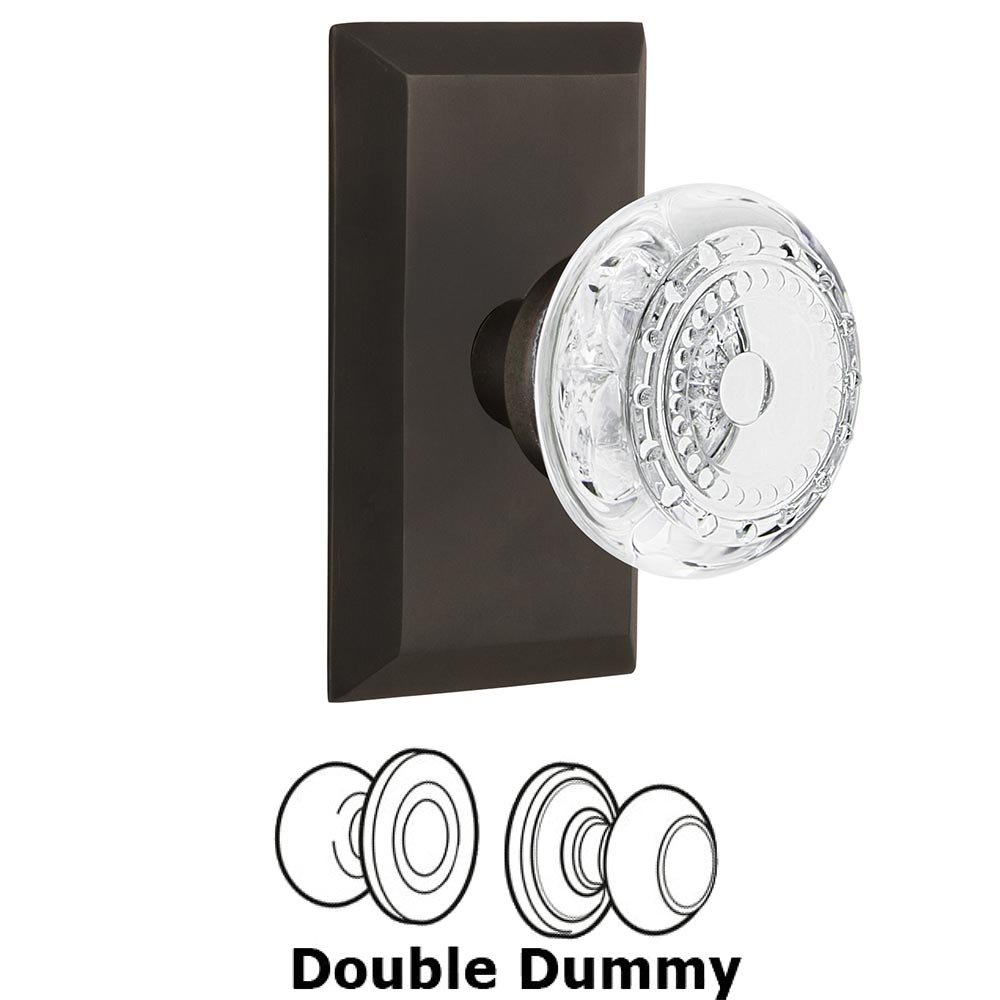 Double Dummy - Studio Plate With Crystal Meadows Knob in Oil-Rubbed Bronze