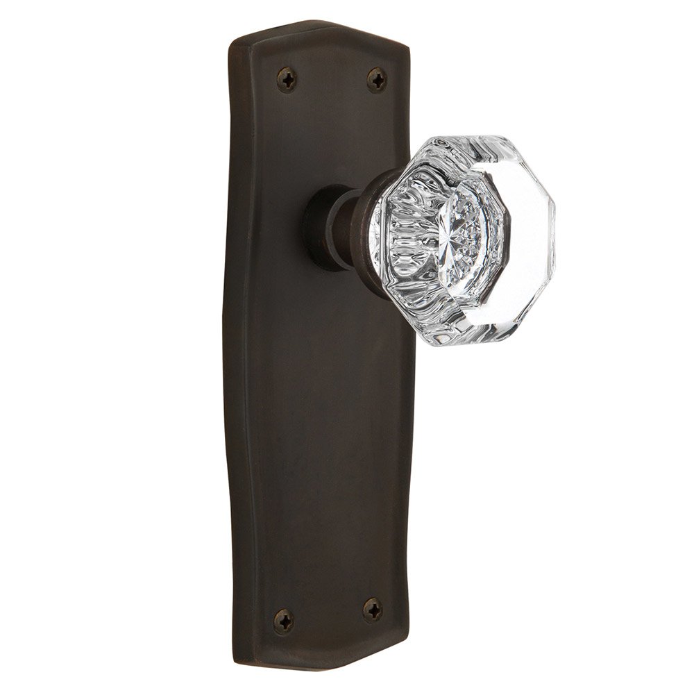 Double Dummy Prairie Plate with Waldorf Door Knob in Oil-Rubbed Bronze