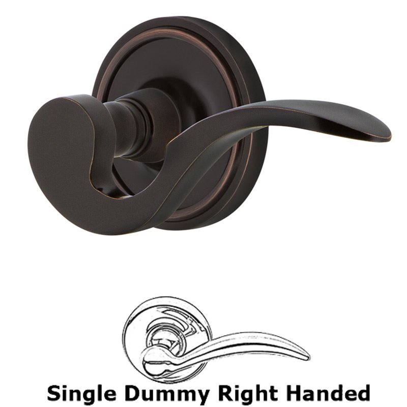 Classic Rose Single Dummy Right Handed Manor Lever in Timeless Bronze