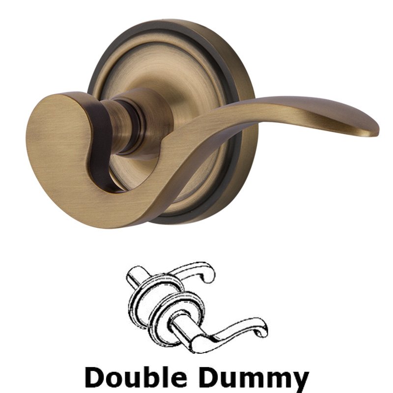 Classic Rose Double Dummy Manor Lever in Antique Brass