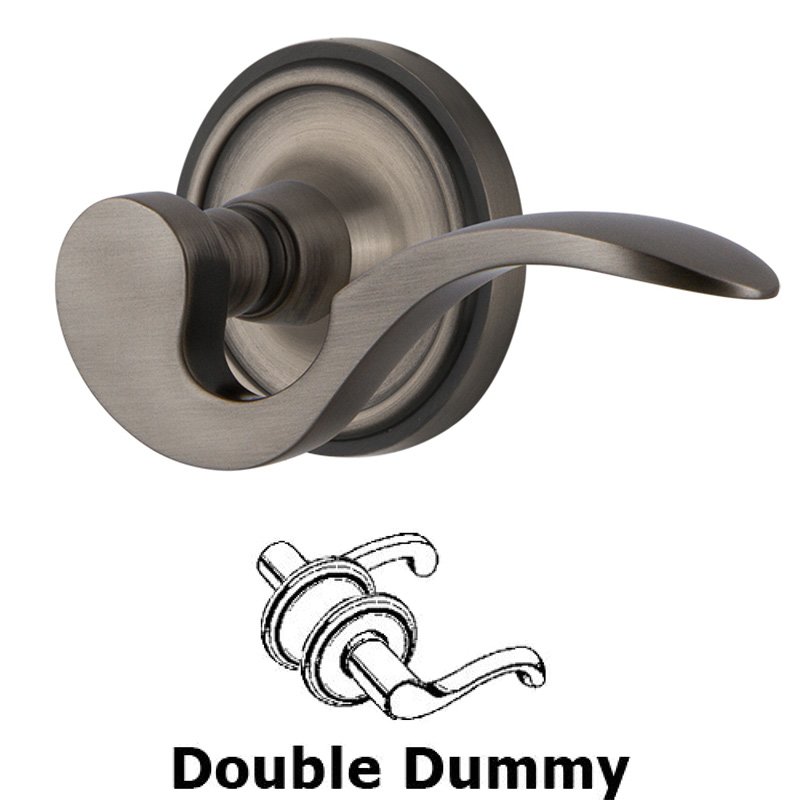 Classic Rose Double Dummy Manor Lever in Antique Pewter