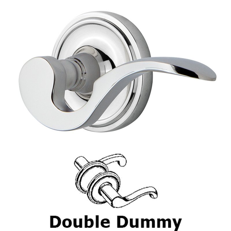 Classic Rose Double Dummy Manor Lever in Bright Chrome