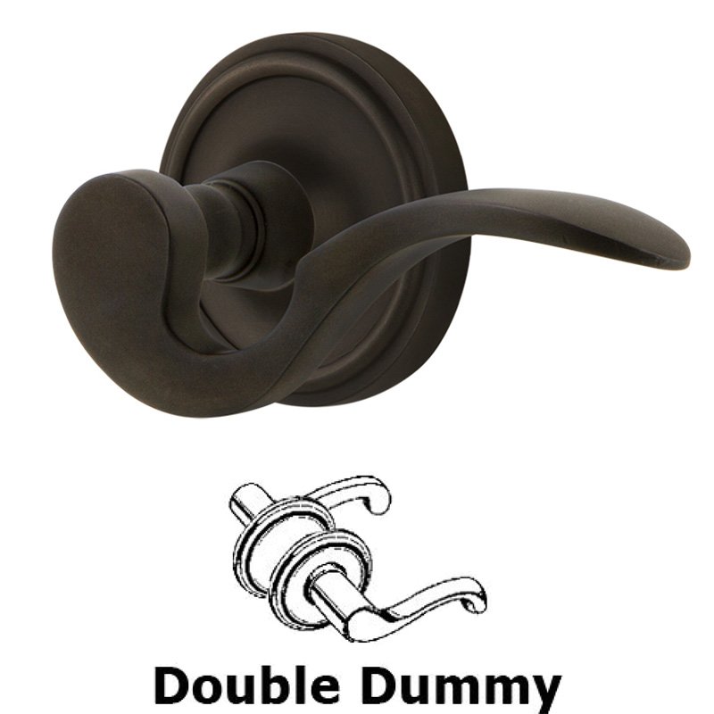 Classic Rose Double Dummy Manor Lever in Oil-Rubbed Bronze