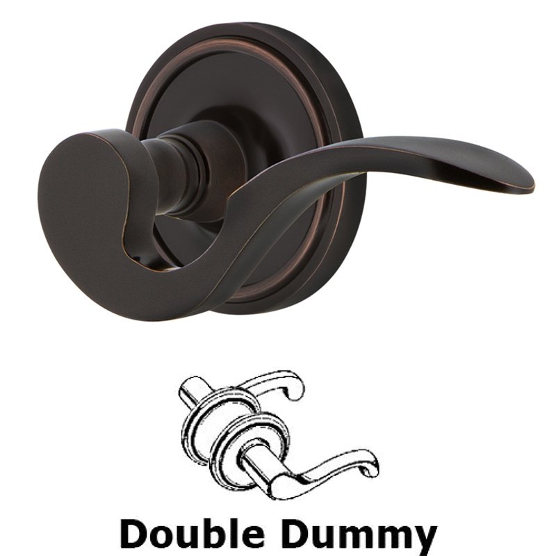 Classic Rose Double Dummy Manor Lever in Timeless Bronze