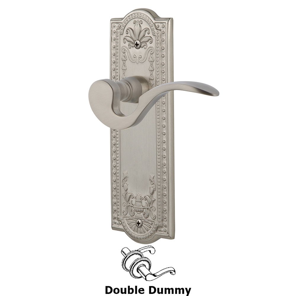 Meadows Plate Double Dummy Manor Lever in Satin Nickel