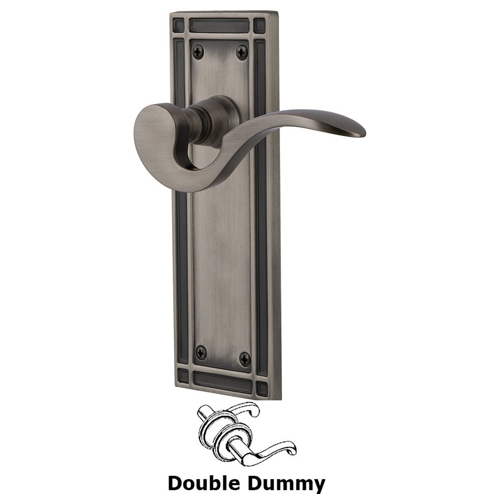 Mission Plate Double Dummy Manor Lever in Antique Pewter