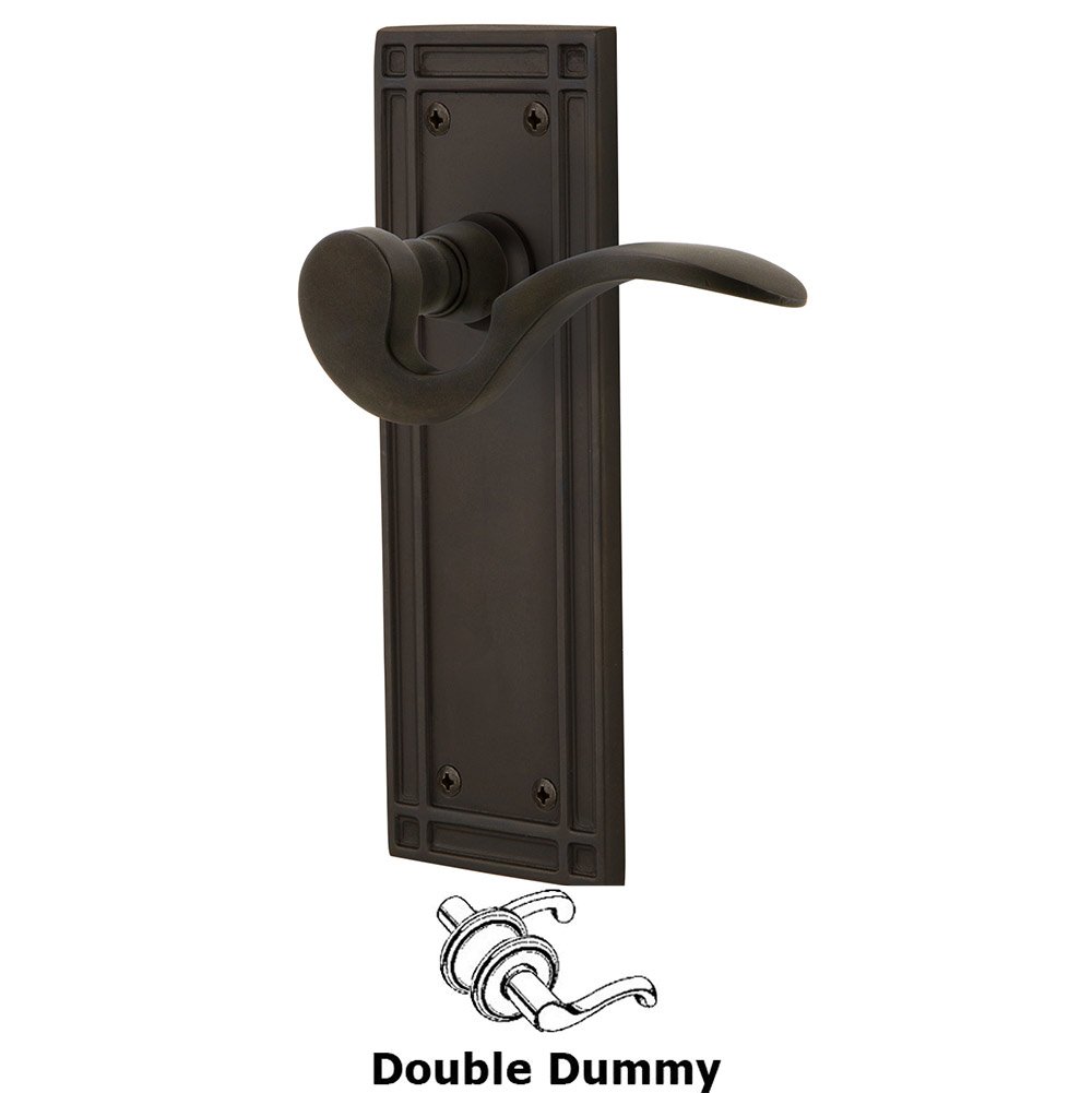 Mission Plate Double Dummy Manor Lever in Oil-Rubbed Bronze