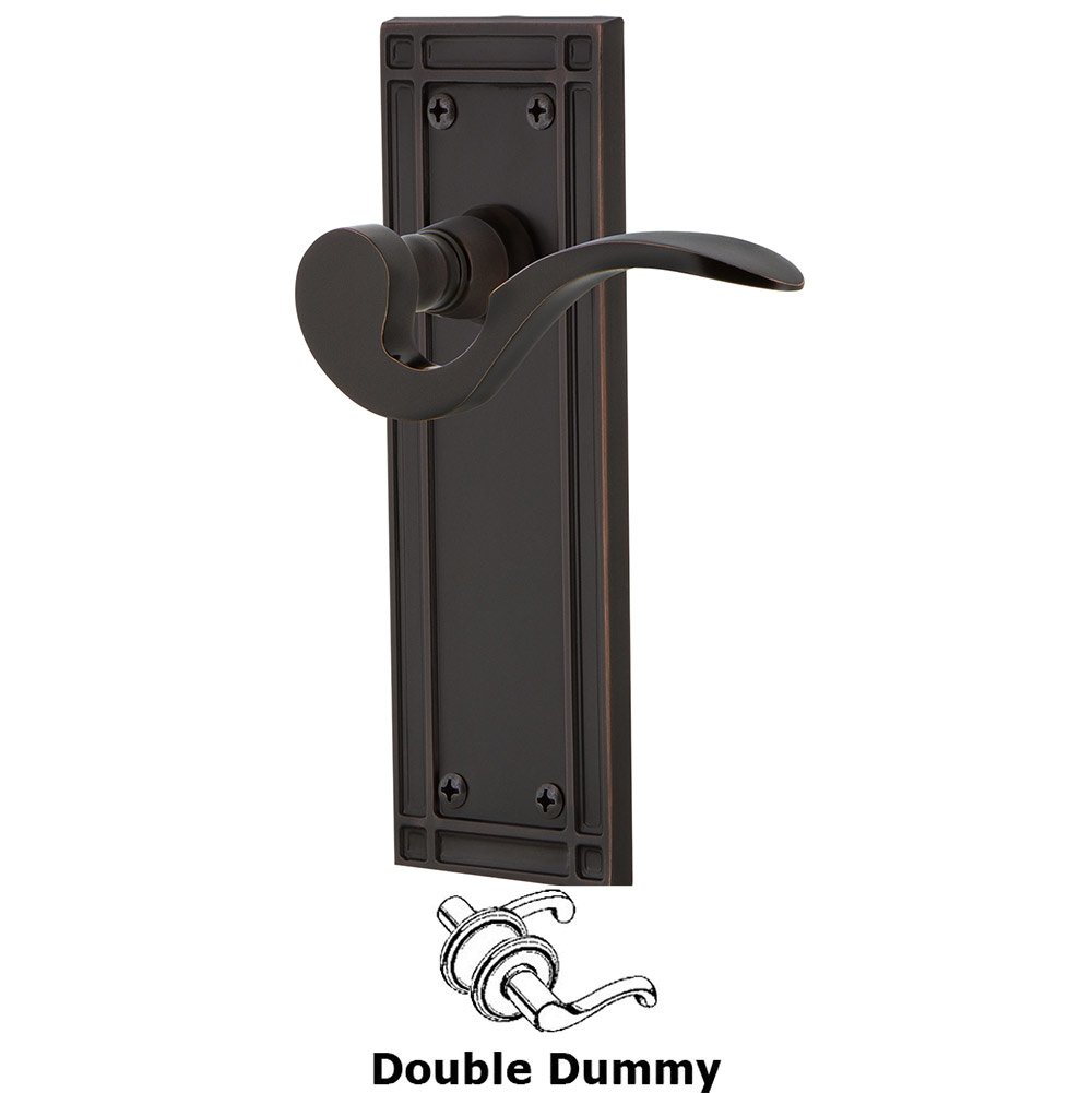 Mission Plate Double Dummy Manor Lever in Timeless Bronze