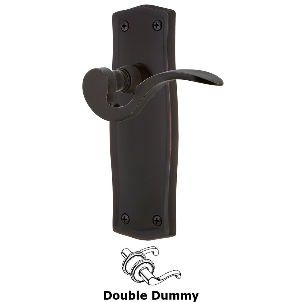 Prairie Plate Double Dummy Manor Lever in Timeless Bronze