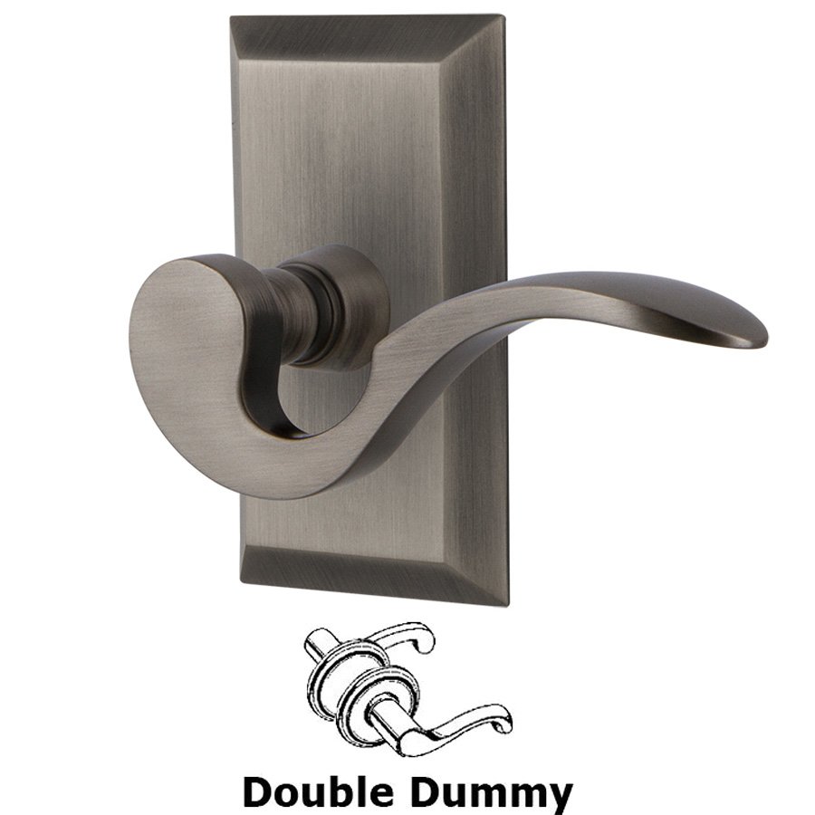 Studio Plate Double Dummy Manor Lever in Antique Pewter