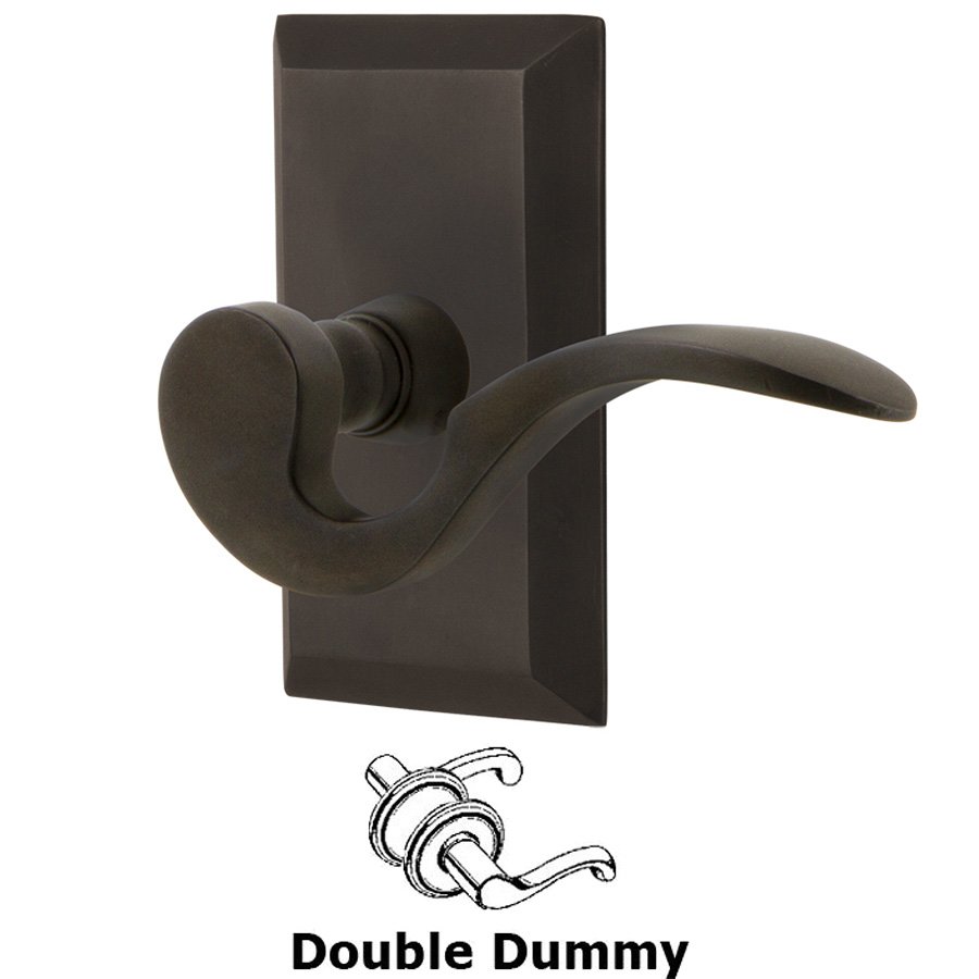 Studio Plate Double Dummy Manor Lever in Oil-Rubbed Bronze