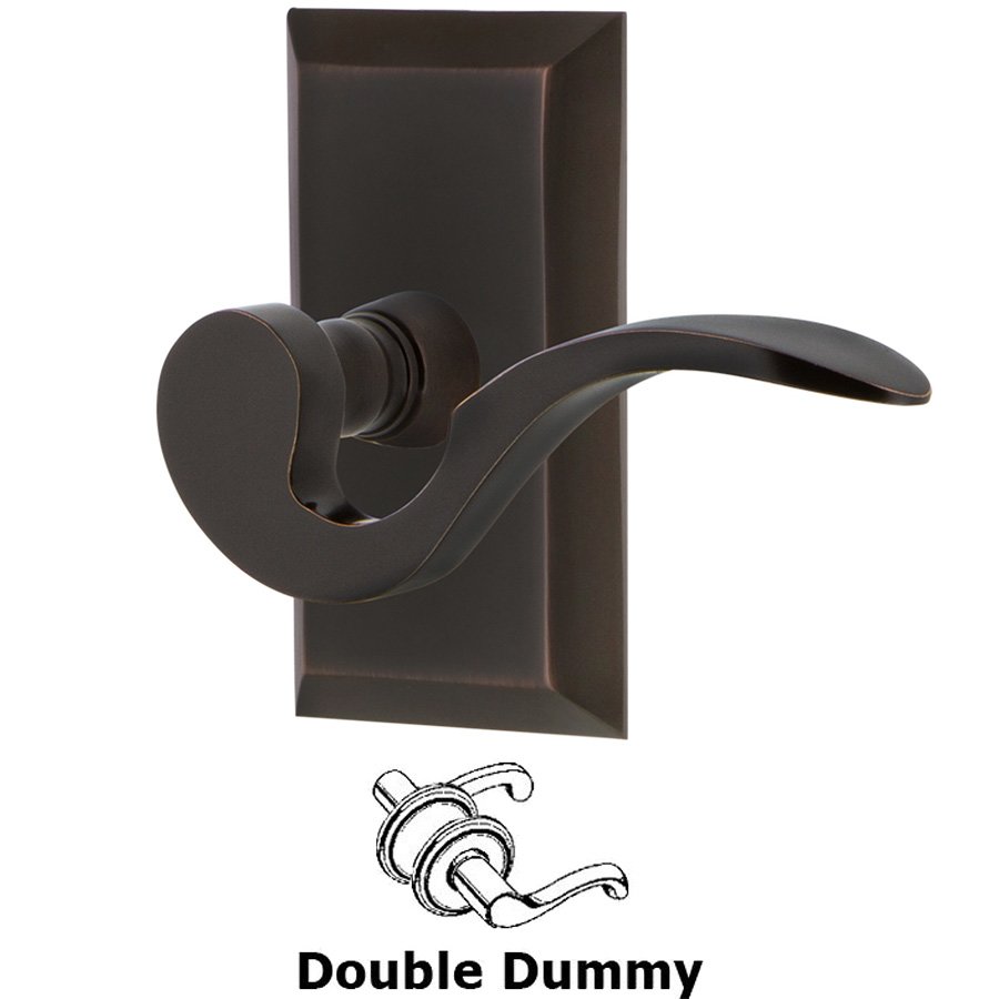 Studio Plate Double Dummy Manor Lever in Timeless Bronze