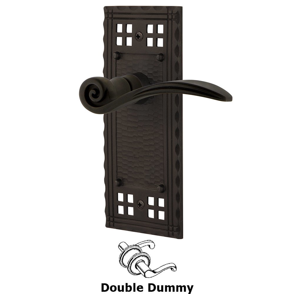 Craftsman Plate Double Dummy Swan Lever in Oil-Rubbed Bronze