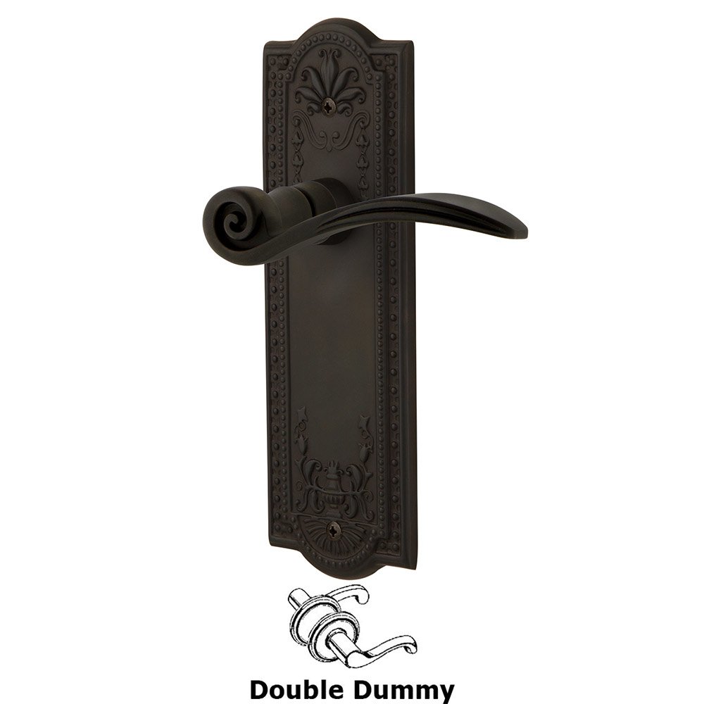 Meadows Plate Double Dummy Swan Lever in Oil-Rubbed Bronze