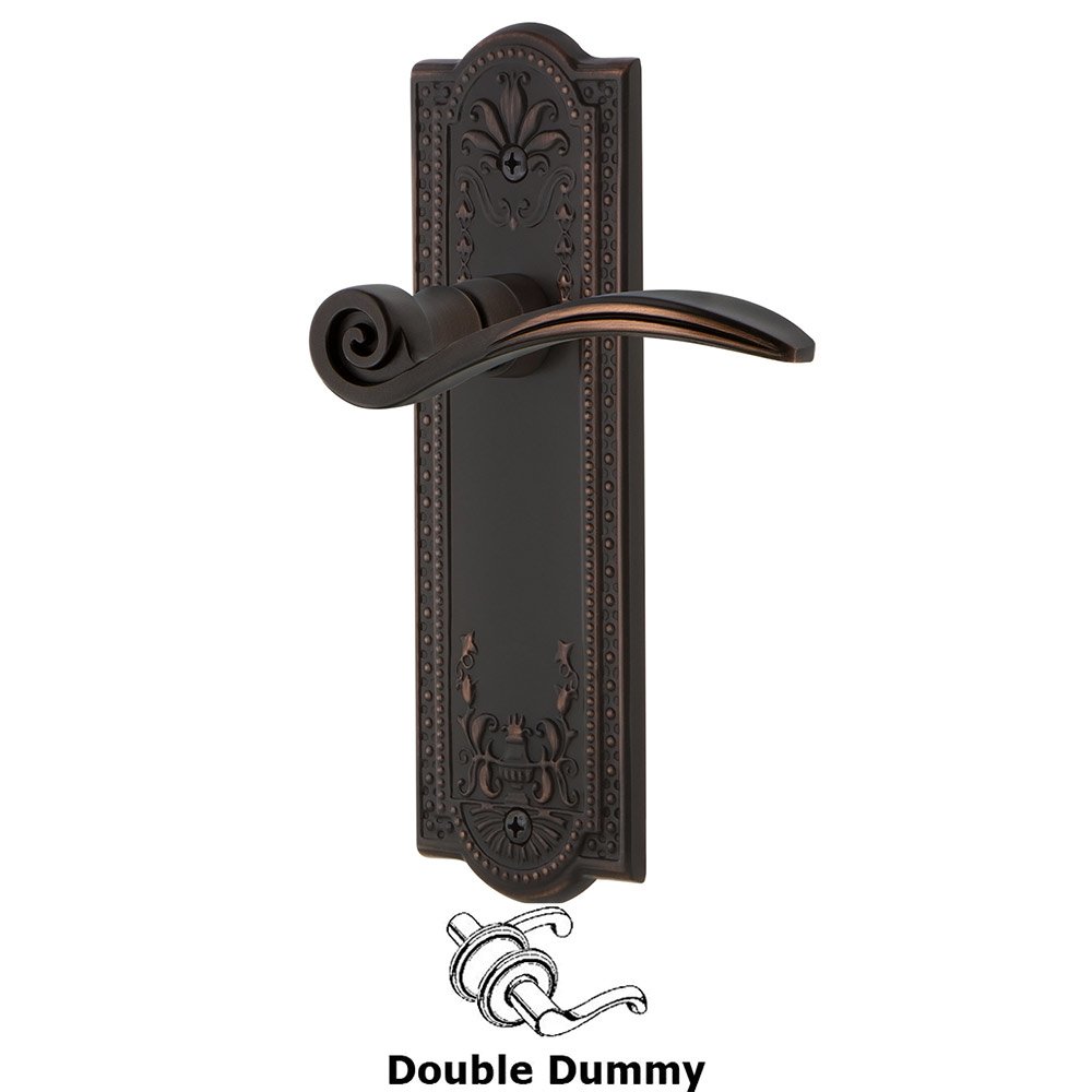 Meadows Plate Double Dummy Swan Lever in Timeless Bronze