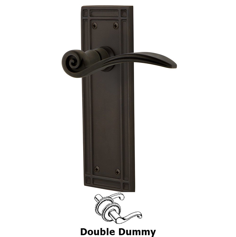 Mission Plate Double Dummy Swan Lever in Oil-Rubbed Bronze