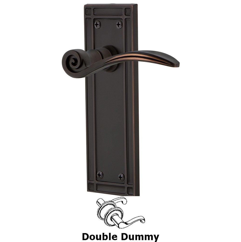 Mission Plate Double Dummy Swan Lever in Timeless Bronze