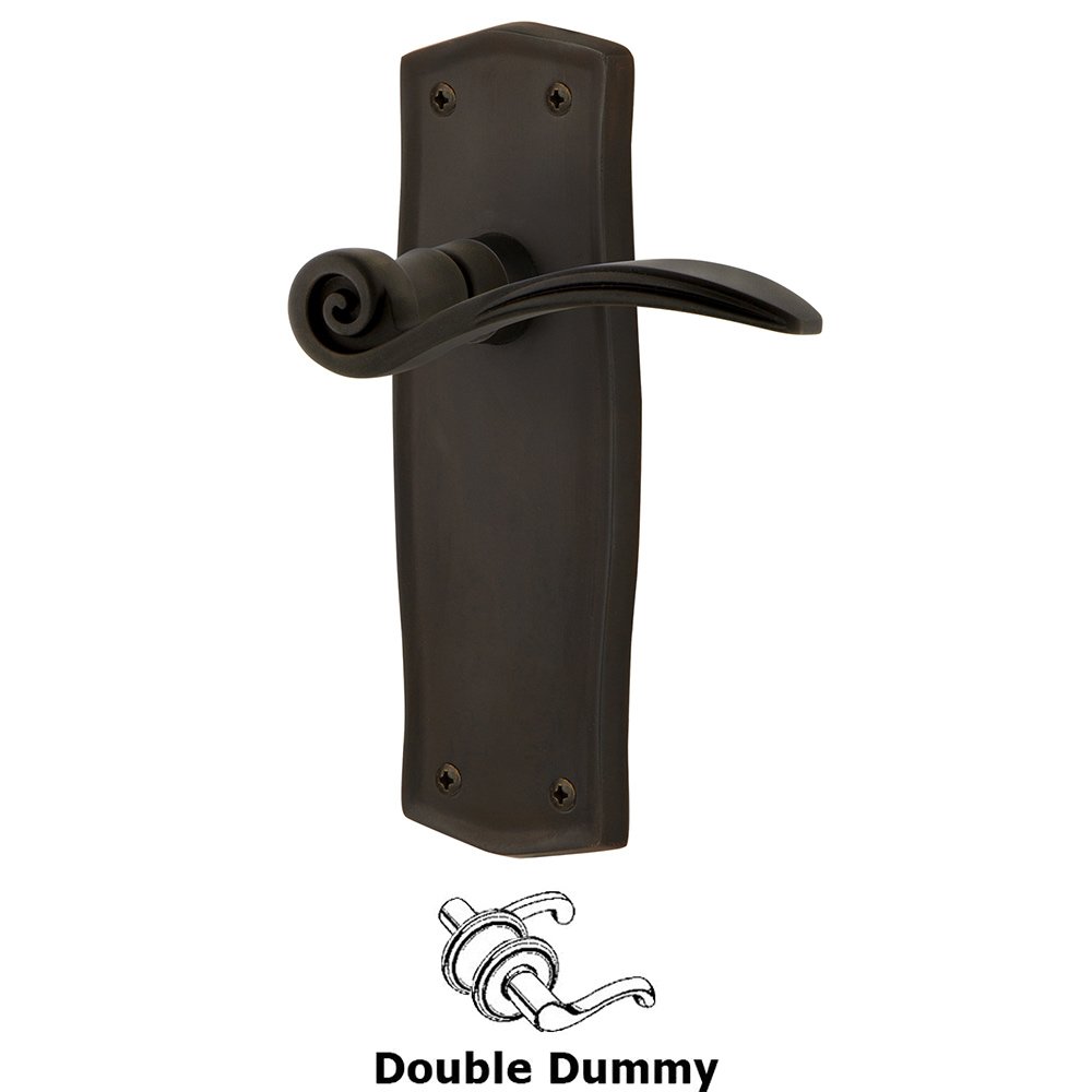 Prairie Plate Double Dummy Swan Lever in Oil-Rubbed Bronze