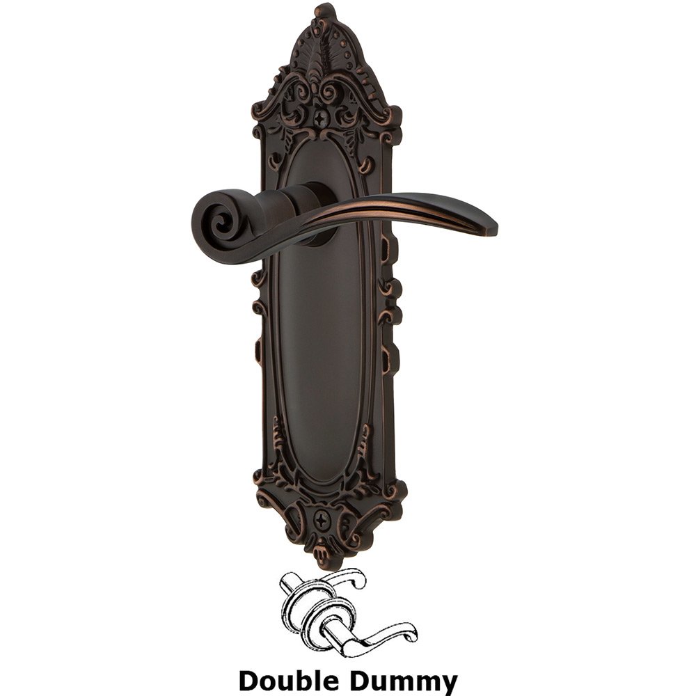 Victorian Plate Double Dummy Swan Lever in Timeless Bronze