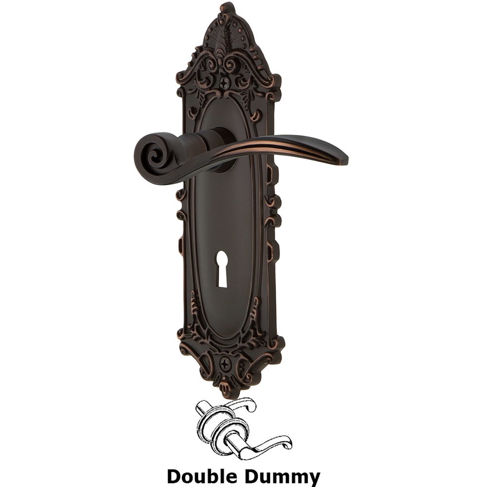 Victorian Plate Double Dummy with Keyhole and  Swan Lever in Timeless Bronze