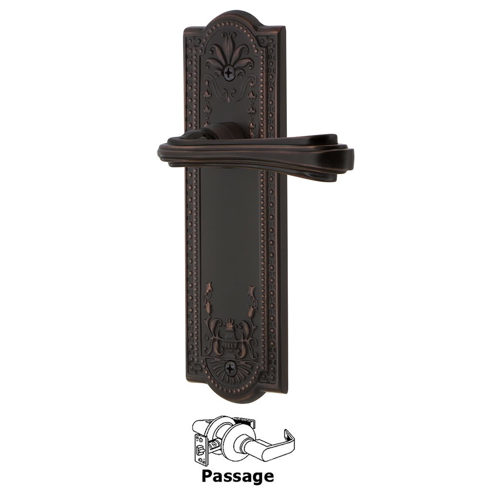 Meadows Plate Passage Fleur Lever in Timeless Bronze
