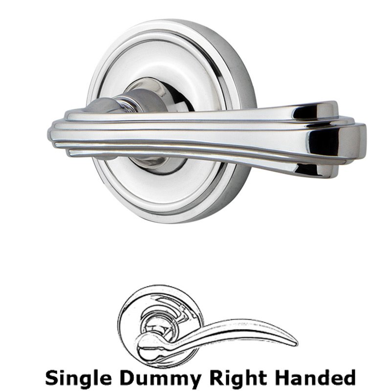 Classic Rose Single Dummy Right Handed Fleur Lever in Bright Chrome