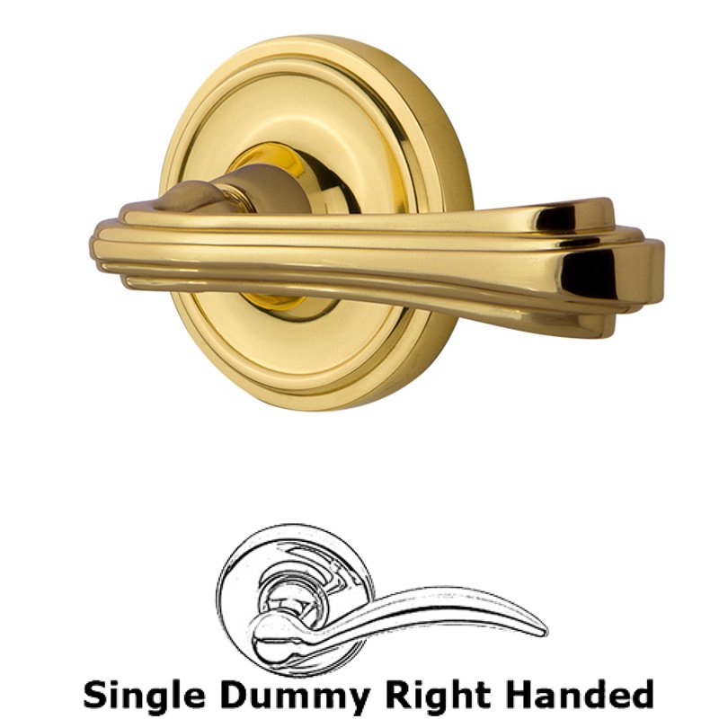 Classic Rose Single Dummy Right Handed Fleur Lever in Polished Brass