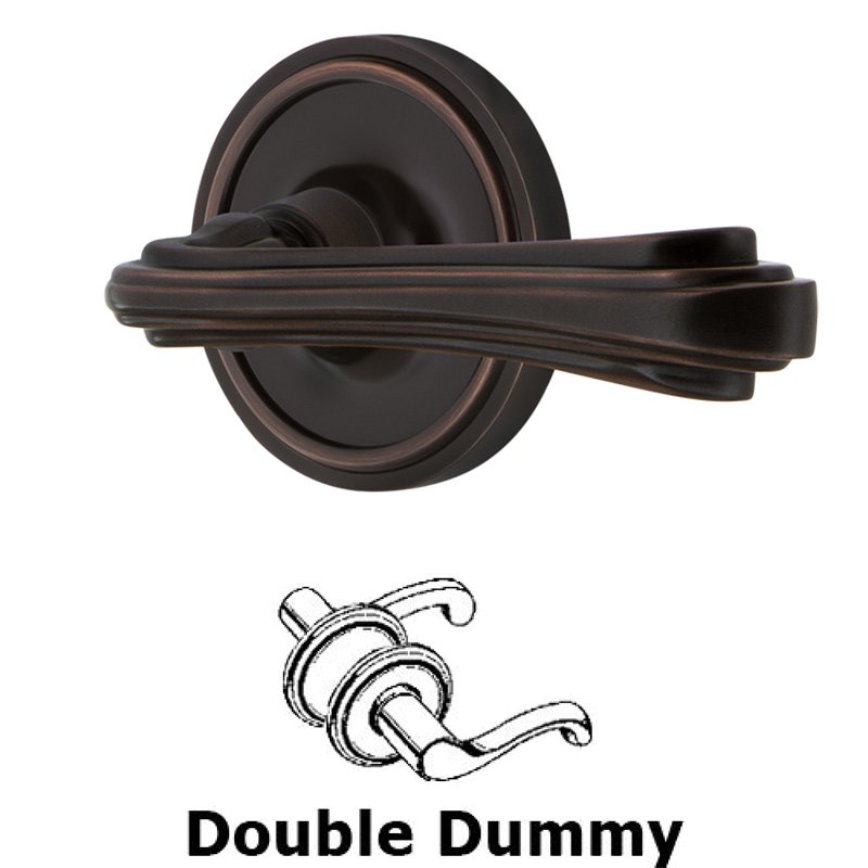 Classic Rose Double Dummy Fleur Lever in Timeless Bronze