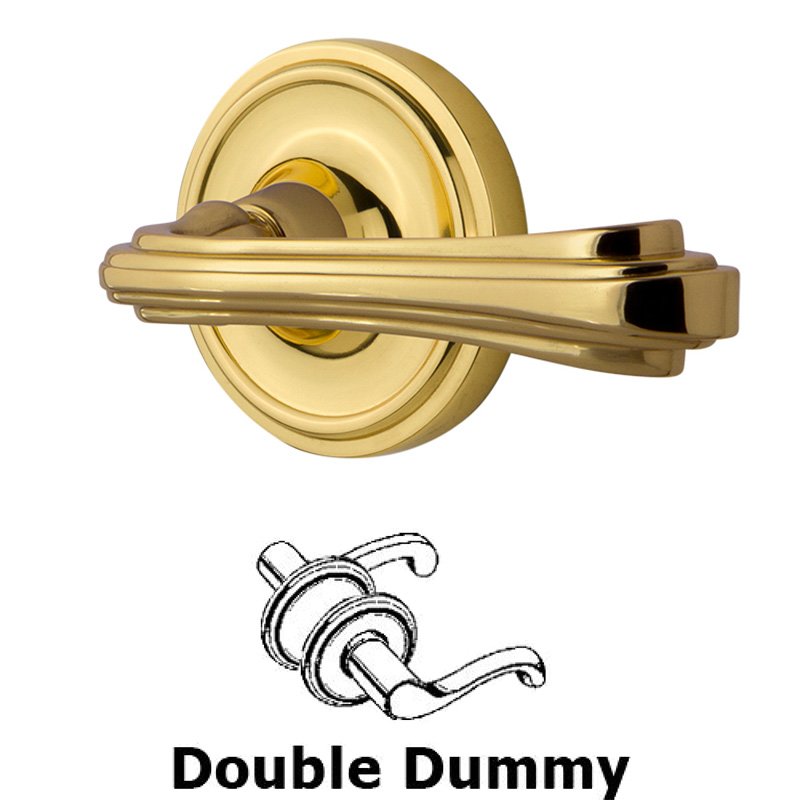 Classic Rose Double Dummy Fleur Lever in Unlacquered Brass