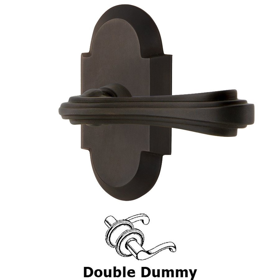 Cottage Plate Double Dummy Fleur Lever in Oil-Rubbed Bronze