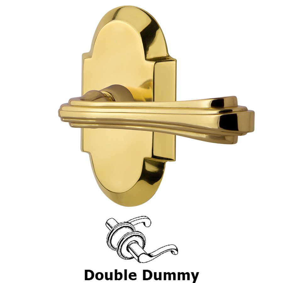 Cottage Plate Double Dummy Fleur Lever in Polished Brass