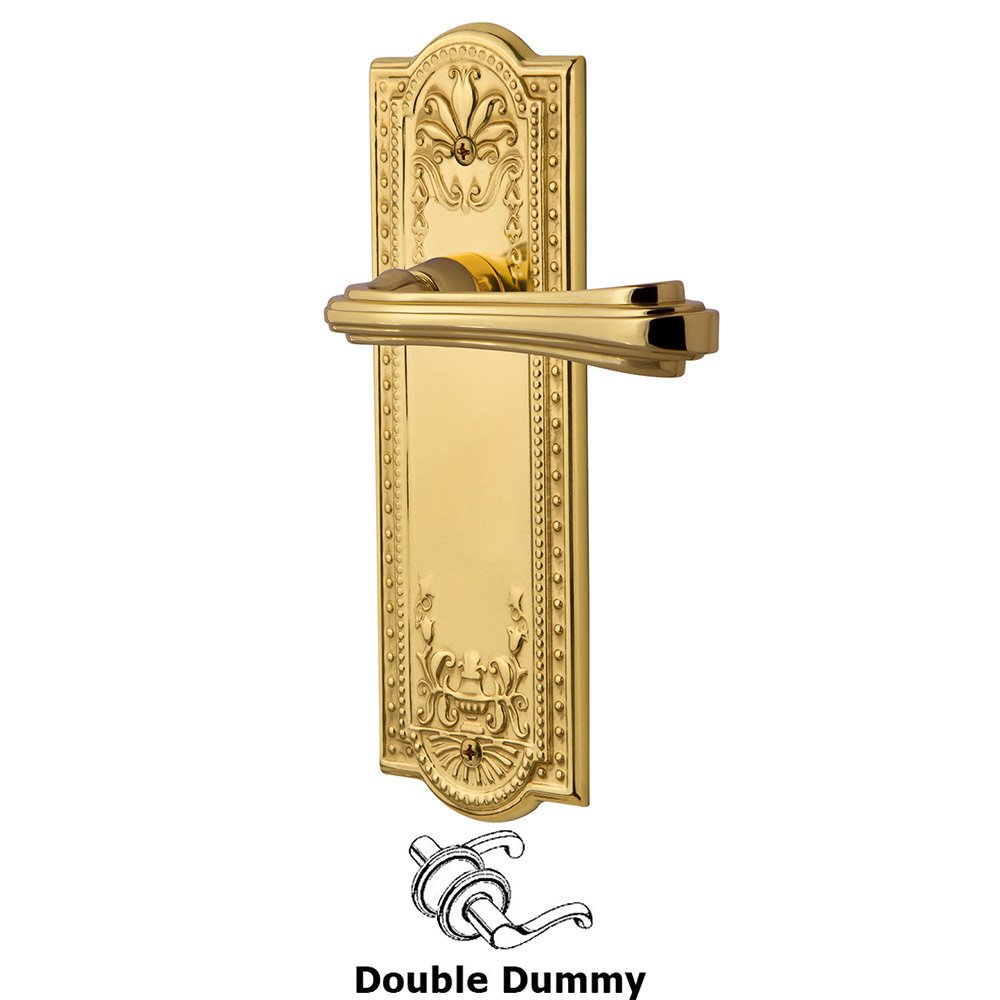 Meadows Plate Double Dummy Fleur Lever in Polished Brass