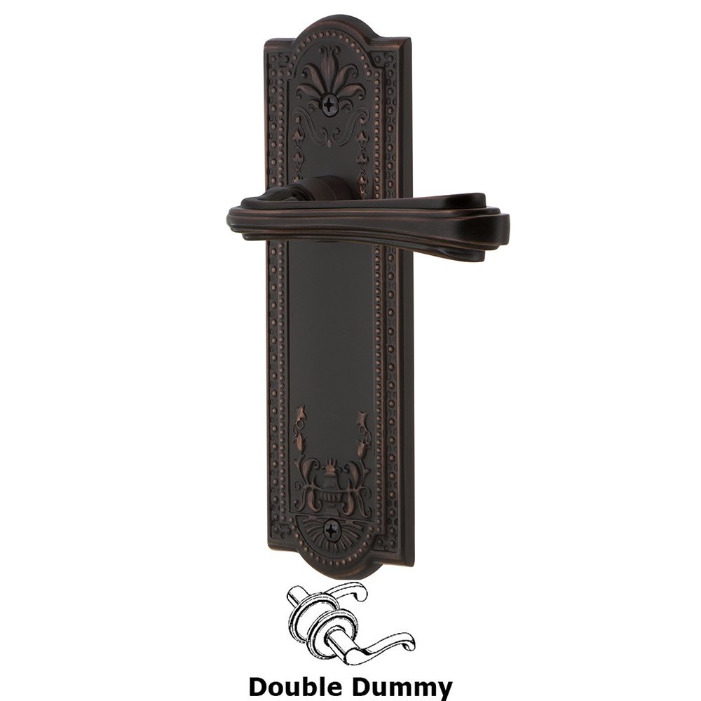 Meadows Plate Double Dummy Fleur Lever in Timeless Bronze