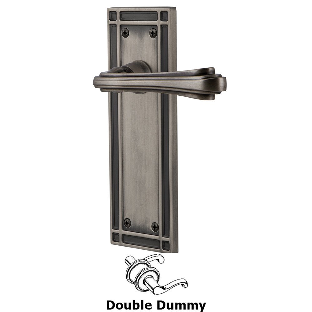 Mission Plate Double Dummy Fleur Lever in Antique Pewter