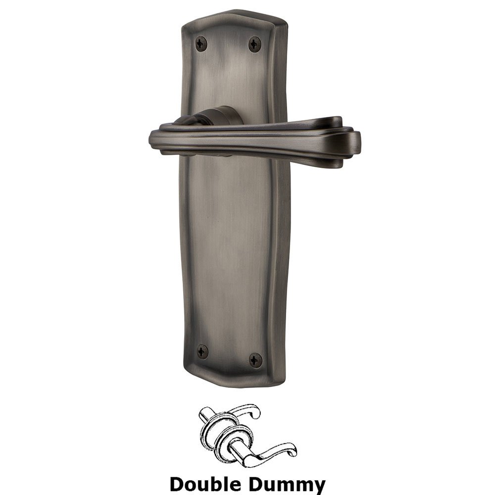 Prairie Plate Double Dummy Fleur Lever in Antique Pewter