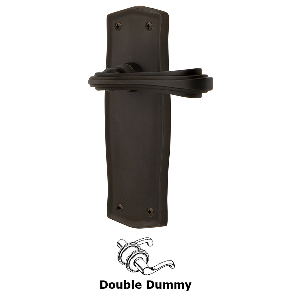 Prairie Plate Double Dummy Fleur Lever in Oil-Rubbed Bronze
