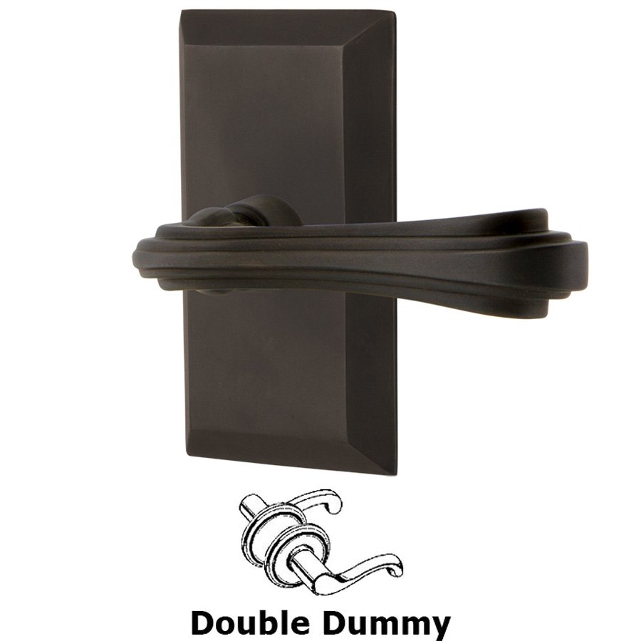Studio Plate Double Dummy Fleur Lever in Oil-Rubbed Bronze