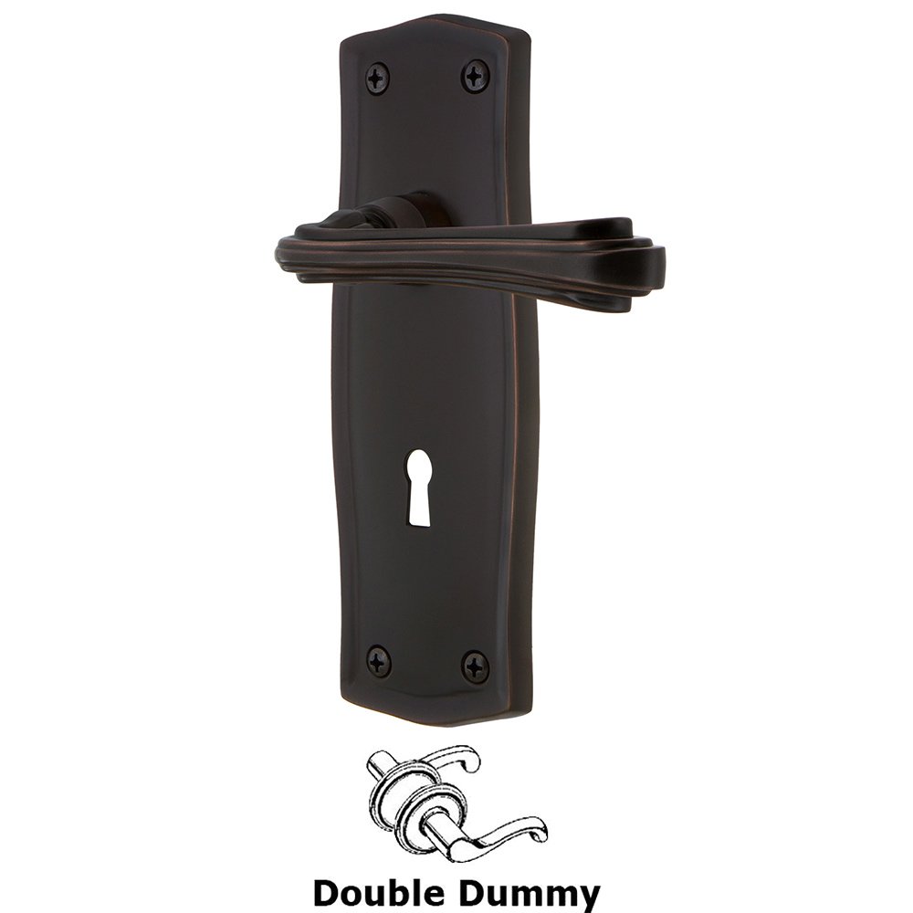 Prairie Plate Double Dummy with Keyhole and  Fleur Lever in Timeless Bronze
