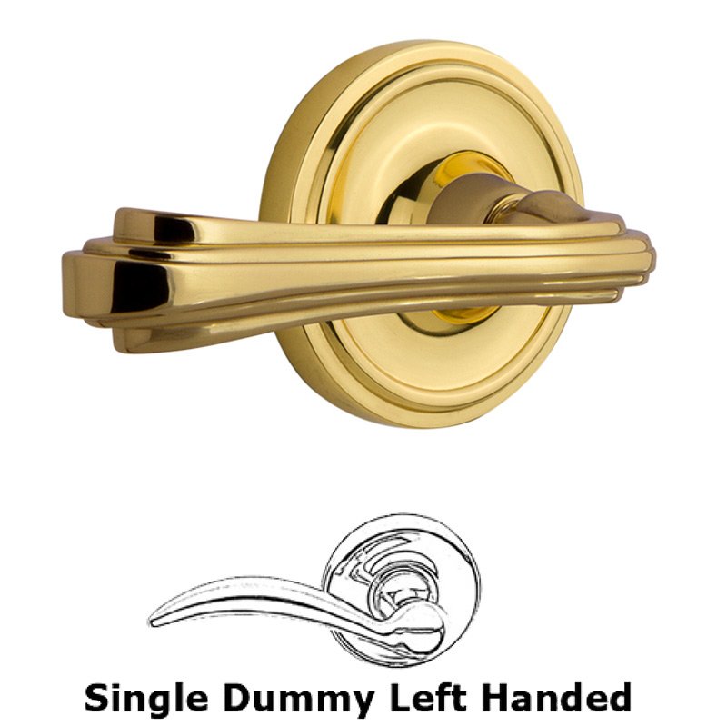 Classic Rose Single Dummy Left Handed Fleur Lever in Unlacquered Brass