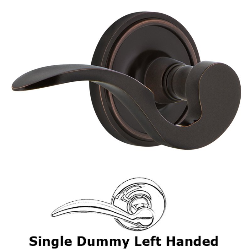 Classic Rose Single Dummy Left Handed Manor Lever in Timeless Bronze