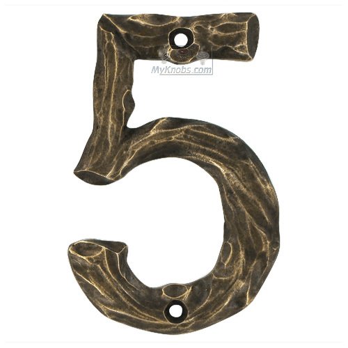 Log # Five House Number in Oil Rubbed Bronze
