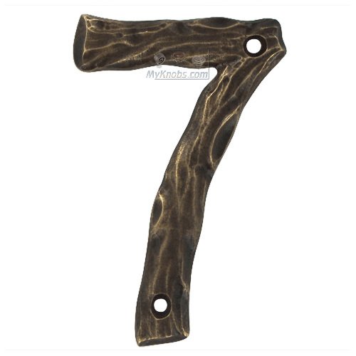 Log # Seven House Number in Oil Rubbed Bronze