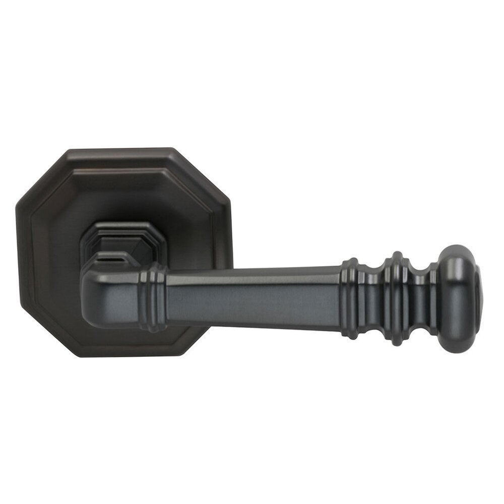 Privacy Traditions Octagon Lever with Octagon Rosette in Oil Rubbed Bronze Lacquered
