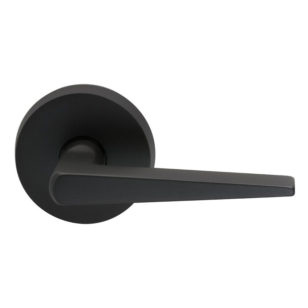 Passage Straight Tapered Right Handed Lever with Plain Rosette in Oil Rubbed Bronze Lacquered