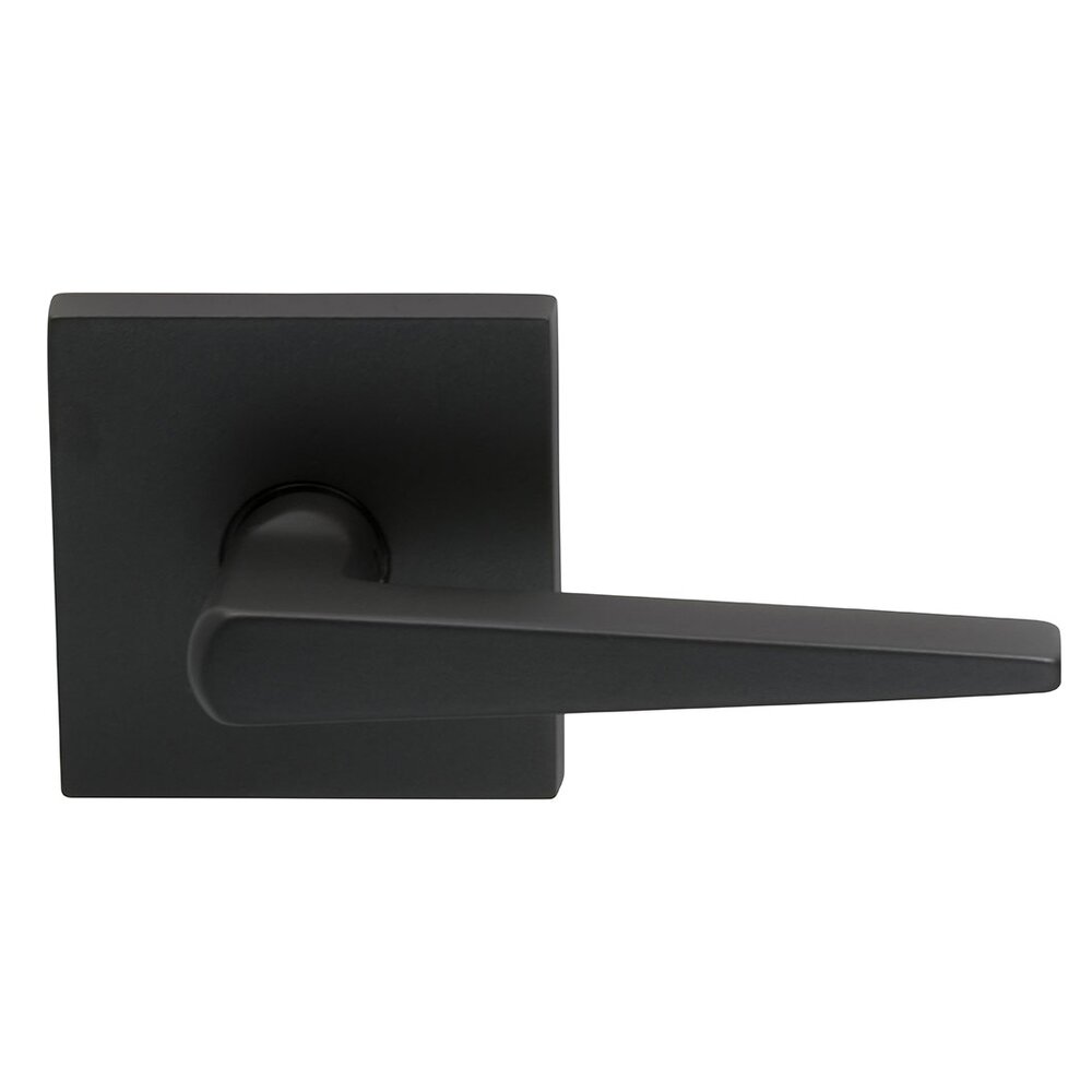 Passage Straight Tapered Right Handed Lever with Square Rosette in Oil Rubbed Bronze Lacquered